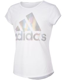 Big Girls Short Sleeve Aeroready Rainbow Logo Foil T-shirt