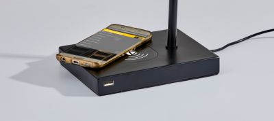 Collette LED Desk Lamp with Wireless Air Charger & USB Port