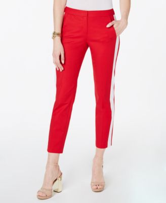 side stripe ankle pants