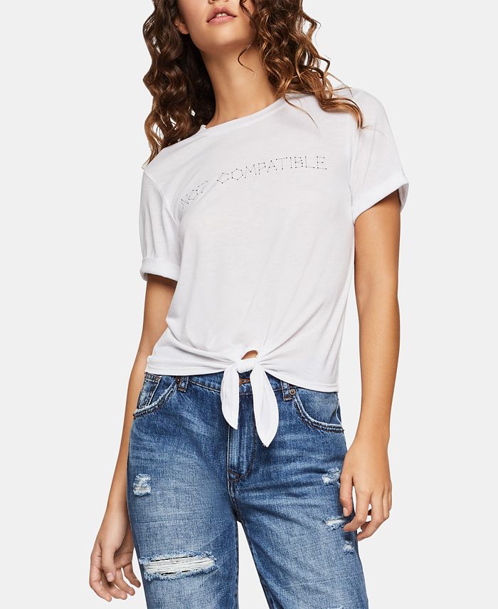 No Boundaries | Tops | No Boundrys Tie Front Woven Top Xl Nwt
