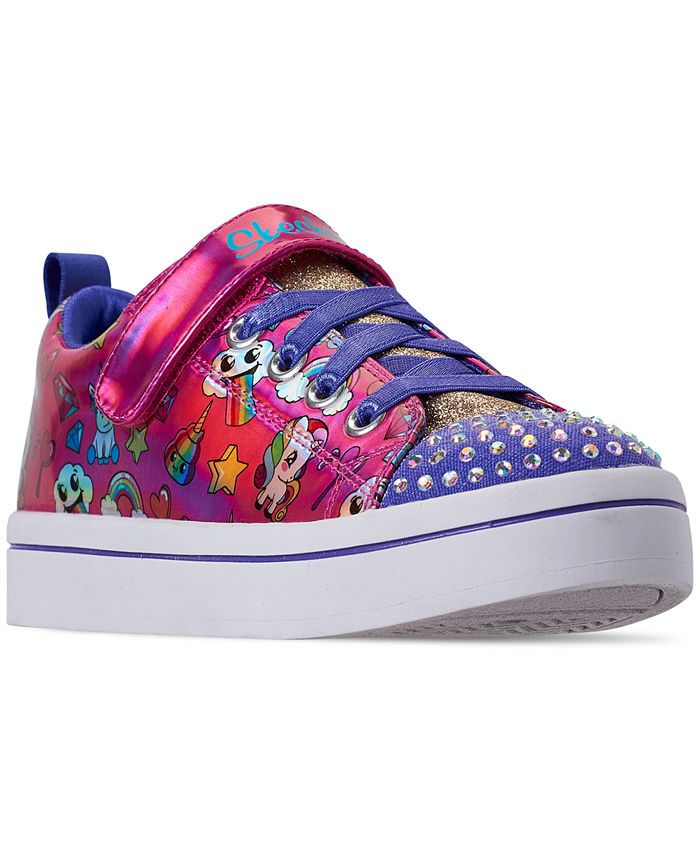 Skechers Little Girls' Twinkle Toes: Twi-Lites - Fancy Faces Strap Casual Sneakers from Finish Line & Reviews - Finish Line Kids' Shoes - Kids - Macy's