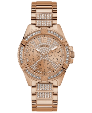 image of Guess Unisex Rose Gold-Tone Stainless Steel Bracelet Watch 40mm