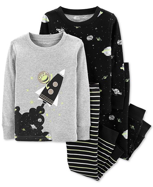Carter S Toddler Boys 4 Pc Cotton Space Pajamas Reviews Pajamas Kids Macy S