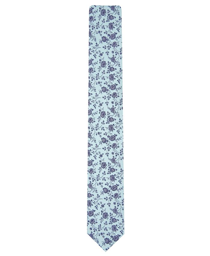 Bar III Men's Grayson Floral Skinny Tie, Created for Macy's - Macy's