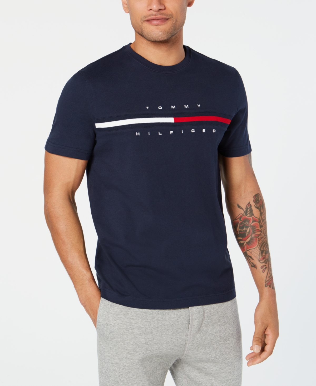 UPC 008763419275 product image for Tommy Hilfiger Men's Tino Logo Short Sleeve T-Shirt | upcitemdb.com