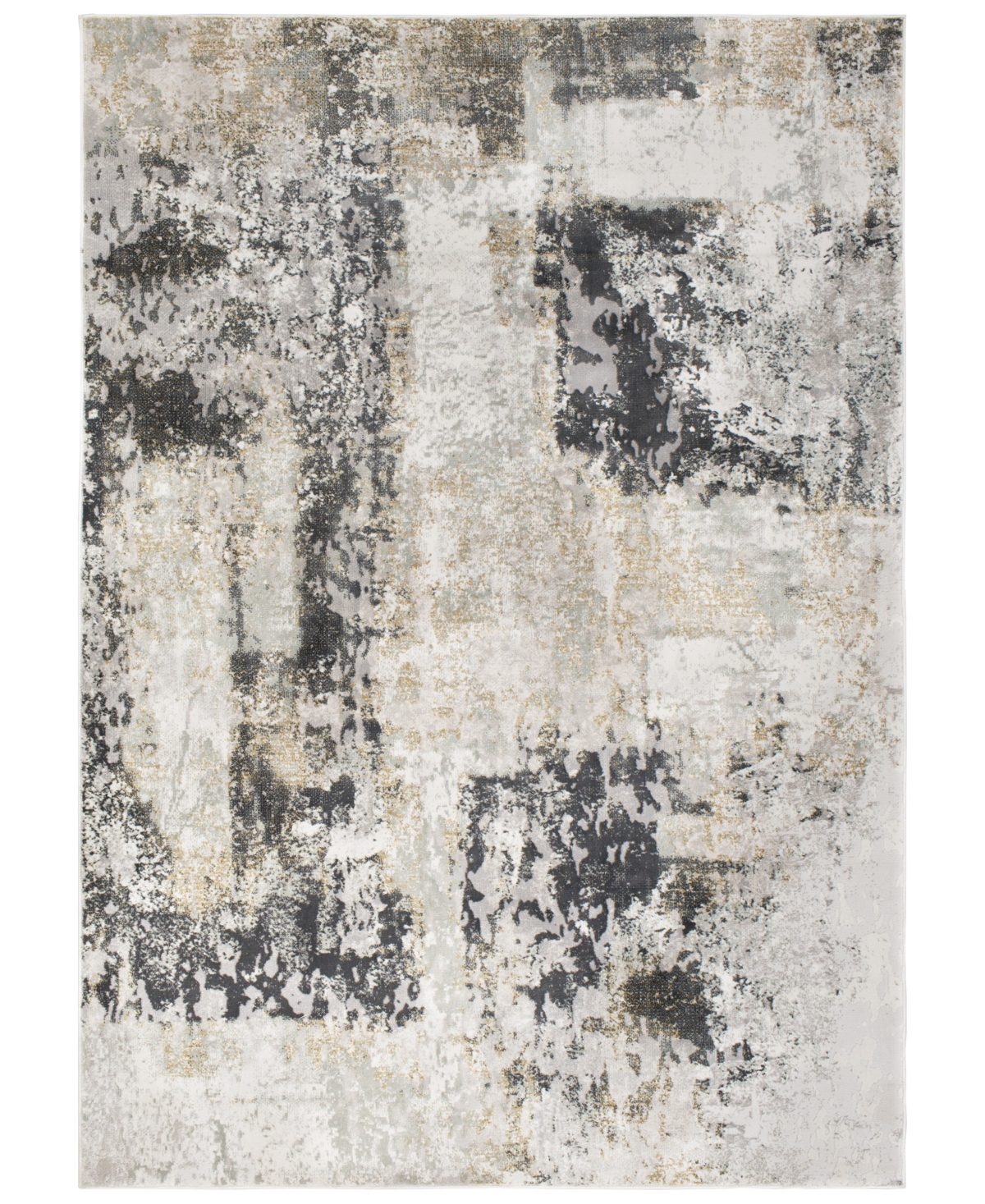 Surya Quatro Qua-2306 Charcoal 6'7in x 9'6in Area Rug - Charcoal