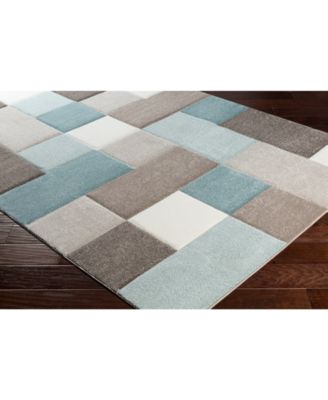 Santa Monica SAC-2300 Aqua 2'7" x 7'6" Runner Area Rug