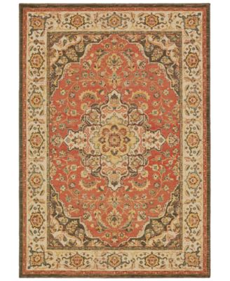 Oriental Weavers - Toscana 9551B Orange/Ivory 5'3" x 7'6" Area Rug