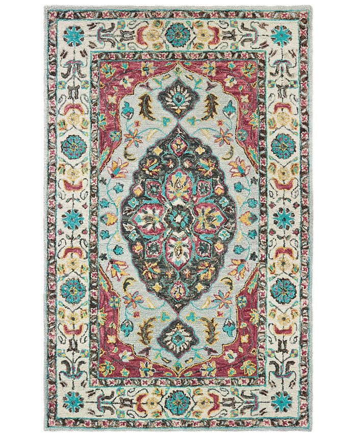 Oriental Weavers - Zahra 75504 Grey/Pink 2'6" x 8' Runner Area Rug