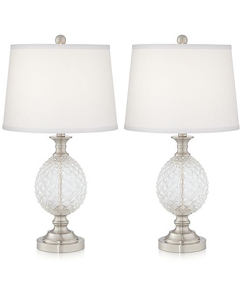 Pacific Coast Pineapple Glass Table Lamps- Set of 2 ...