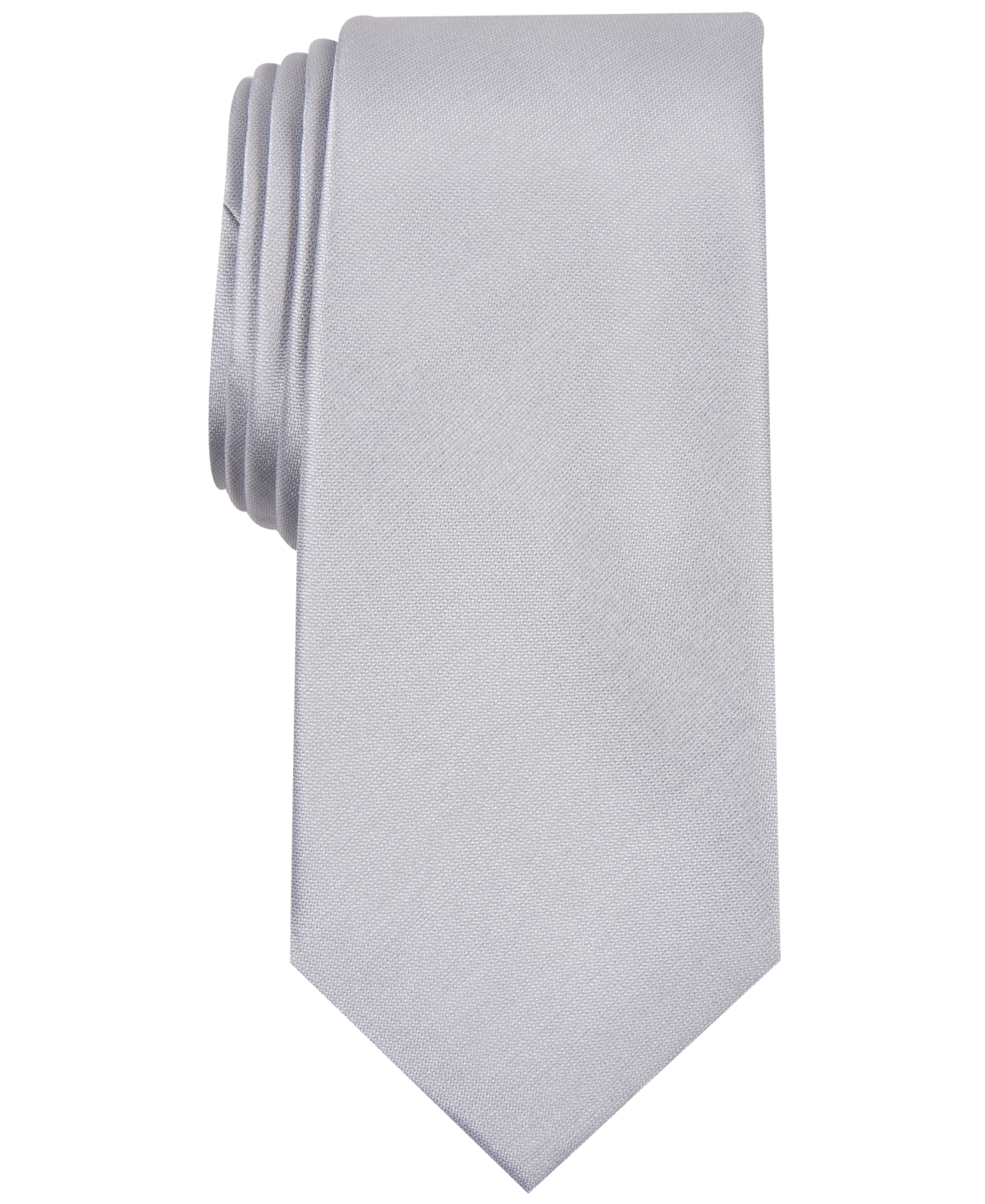 Men's Solid Texture Slim Tie, Created for Macy's - Champagne