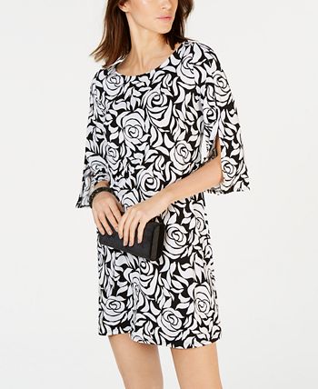 MSK Petite Floral-Print Shift Dress - Macy's