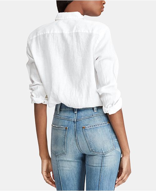 polo ralph lauren linen shirt women's