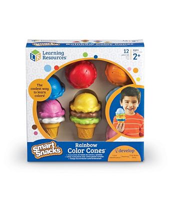 Learning Resources Rainbow Ice Cream Cones Stacking Scoops Pretend