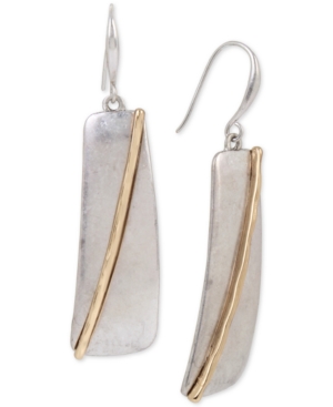 image of Robert Lee Morris Soho Two-Tone Geometric Drop Earrings