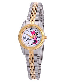 Disney Minnie Mouse Women's Two Tone Silver and Gold Alloy Watch