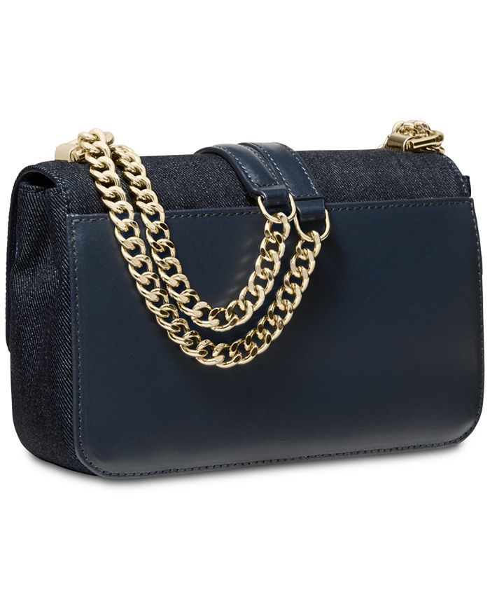 Michael Kors Sloan Denim Chain Small Shoulder Bag, Created for Macy's ...