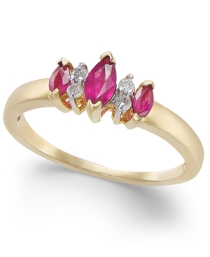 image of Ruby (5/8 ct. t.w.) & Diamond Accent Ring in 14k Gold
