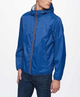 Tommy Hilfiger Men's Zip-Front Hooded Windbreaker & Reviews - Coats ...