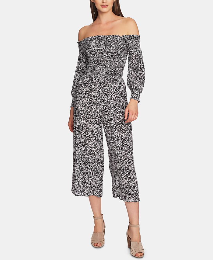 Macy's off the shoulder jumpsuit sale