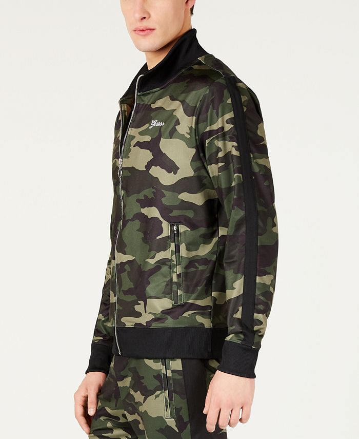 GUESS Men's Keith Camouflage Track Jacket & Reviews - Hoodies ...