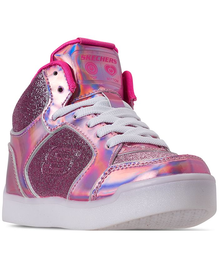 pude Give Spænde Skechers Little Girls' S Lights: Energy Lights - Ultra Glitzy Glow High Top Light  Up Casual Sneakers from Finish Line - Macy's