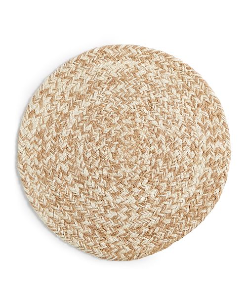 Lucky Brand Tan Chevron Round Placemat, Created for Macy's & Reviews