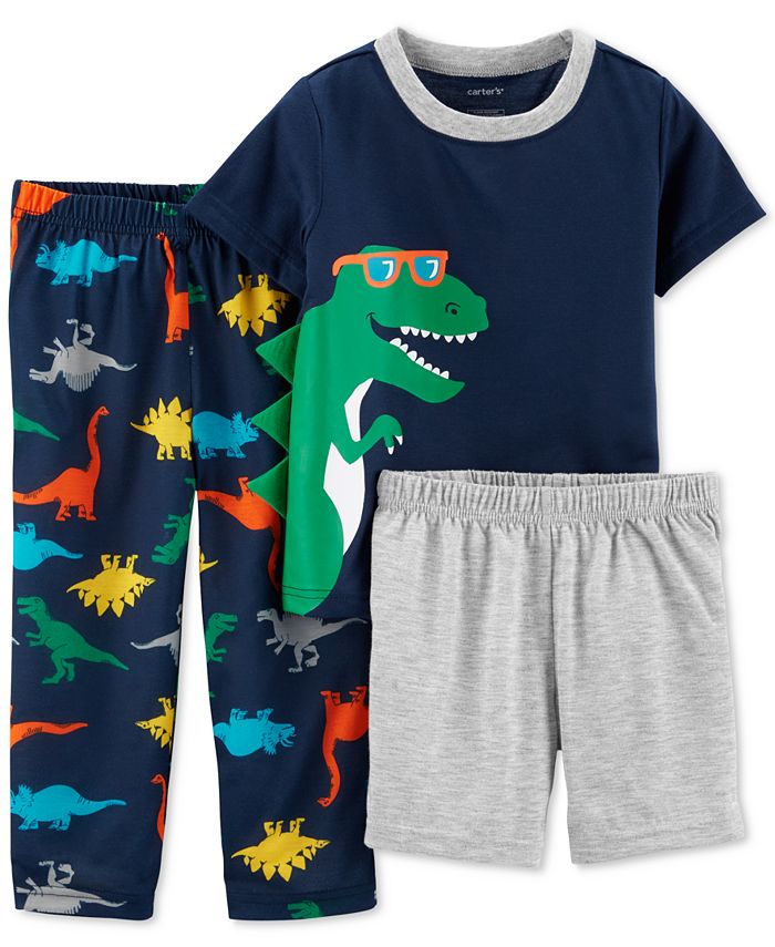 Carter's Toddler Boys 3-Pc. Dinosaur Pajamas Set & Reviews - Pajamas ...