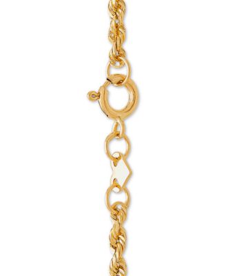 Lightweight Rope Chain 20" Necklace (1-3/4mm) in 14k Yellow Gold