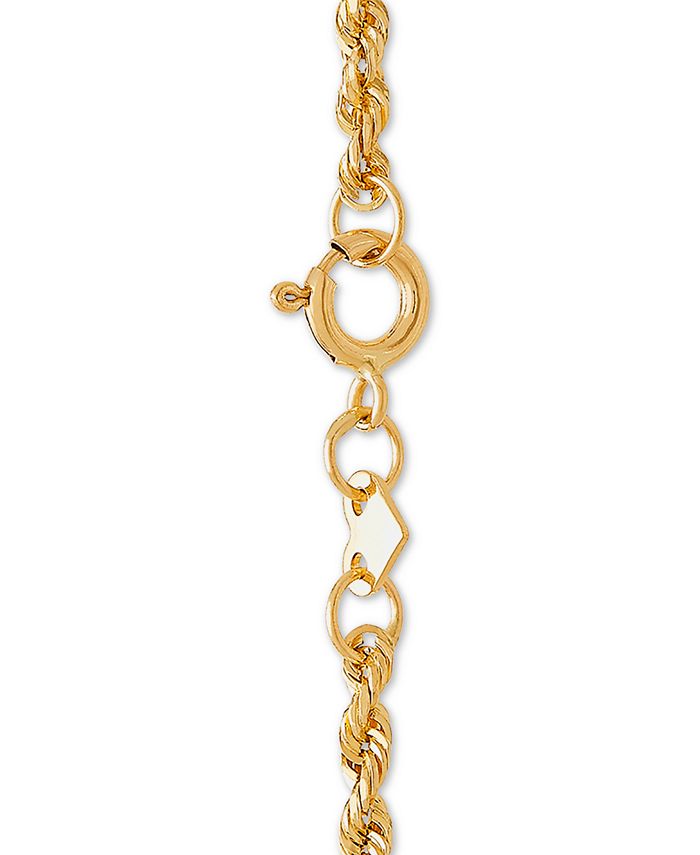 Macy's 14k Gold Necklace, 20" Rope Chain (13/4mm) & Reviews