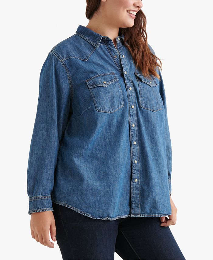 Lucky Brand Cotton Plus Size Western Shirt Macy's