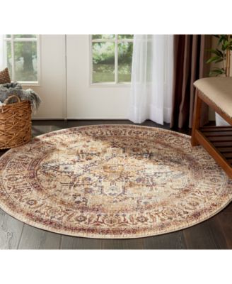 Taza Heriz 5' Round Area Rug