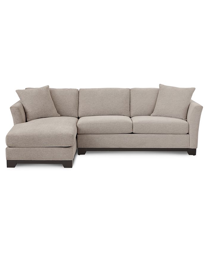 Furniture Elliot II 107" Fabric 2Pc. Chaise Sleeper Sectional Sofa