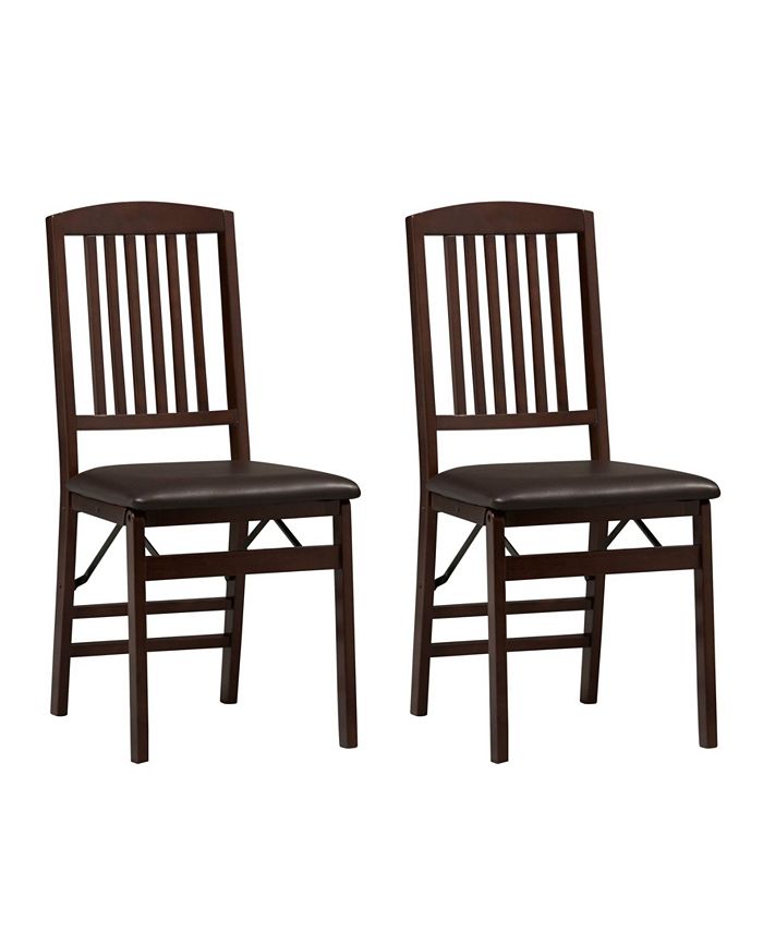 Linon Home Décor Triena Mission Folding Chair, Set of 2 & Reviews