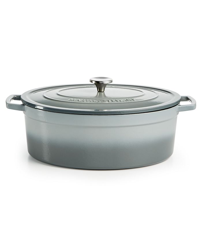 Martha Stewart Collection Enameled Cast Iron Oval 8 Qt Dutch Oven Created For Macy S Reviews Cookware Kitchen Macy S