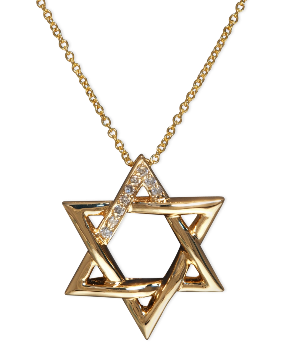 EFFY Diamond Accent Star of David Pendant in 14k Gold   Necklaces