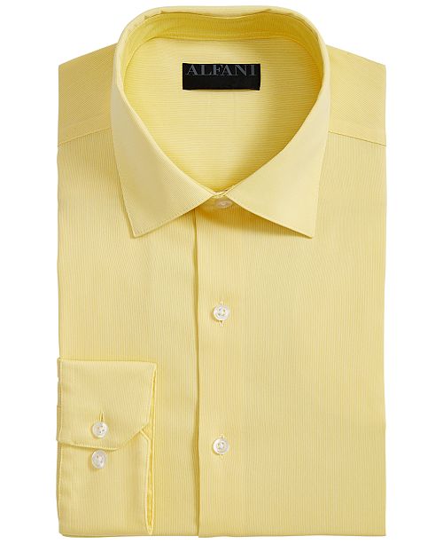 Alfani Men's Bedford Cord Classic/Regular Fit Dress Shirt, Created For Macy's & Reviews Dress