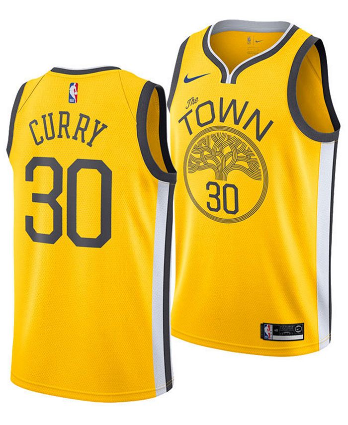 Men's Golden State Warriors Stephen Curry Nike Navy City Edition Swingman  Jersey