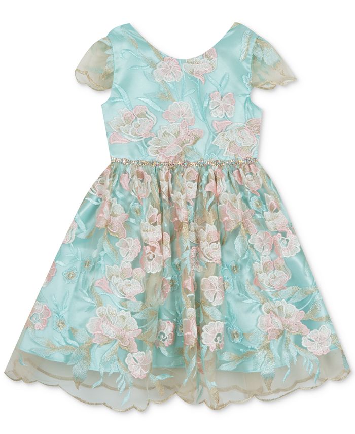 Rare Editions Toddler Girls Floral Embroidered Dress - Macy's