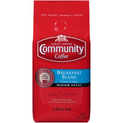 Community Coffee Breakfast Blend Medium Roast Premium Ground Coffee, 12 ...