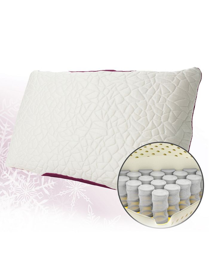 ProtectABed Queen ThermASleep Snow Memory Foam Hybrid Soft Pillow