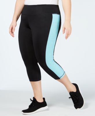 Plus Size Colorblocked Cropped Leggings, Created for Macy's