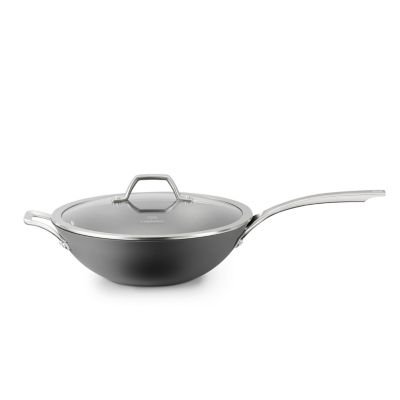 Signature Nonstick 12" Flat-Bottom Wok with Cover