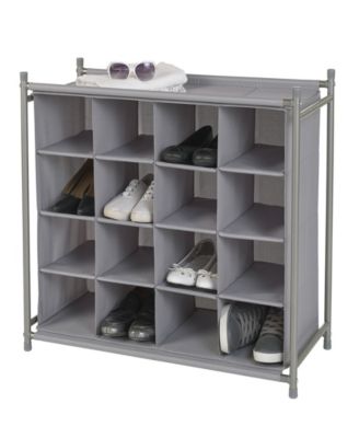 Neatfreak - Harmony Twill Freestanding Stackable 16-Cubby Shoe Organizer