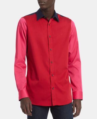 Calvin Klein - Men's Slim-Fit Colorblocked Shirt