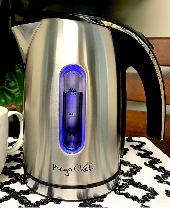 MegaChef 1.2Lt. Stainless Steel Electric Tea Kettle & Reviews Small Appliances Kitchen Macy's