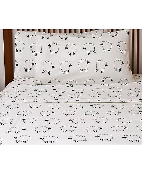 La Rochelle Counting Sheep Flannel Sheet Set King & Reviews Sheets