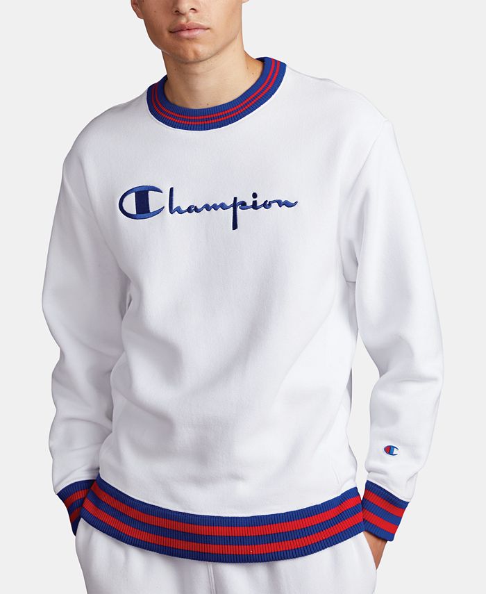Champion Men's C-Life Varsity-Stripe Sweatshirt - Macy's