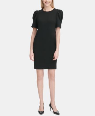 Calvin Klein - Puffed-Sleeve Sheath Dress