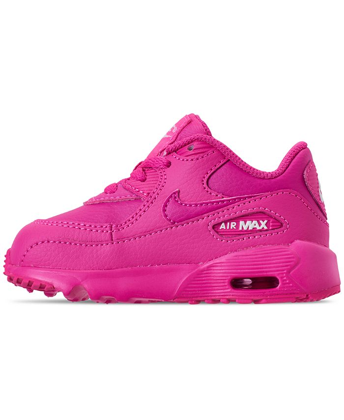 Nike Toddler Girls' Air Max 90 Leather Running Sneakers from Finish ...
